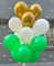 100-Pack 12 Inch Latex Balloons Green White Gold - For St. Patrick's Day, Christmas, Graduation, Wedding, Baby Shower Decorations